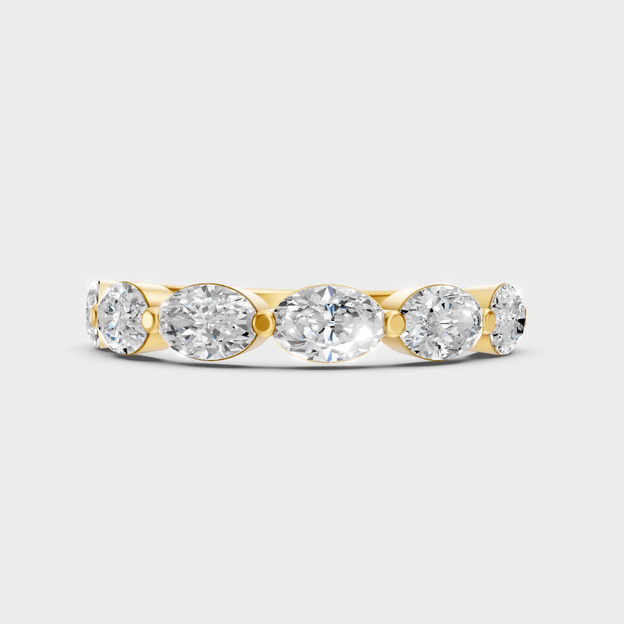 Gli Certified Oval-Cut Lab-Grown Diamond Ring In 18K Yellow Gold
